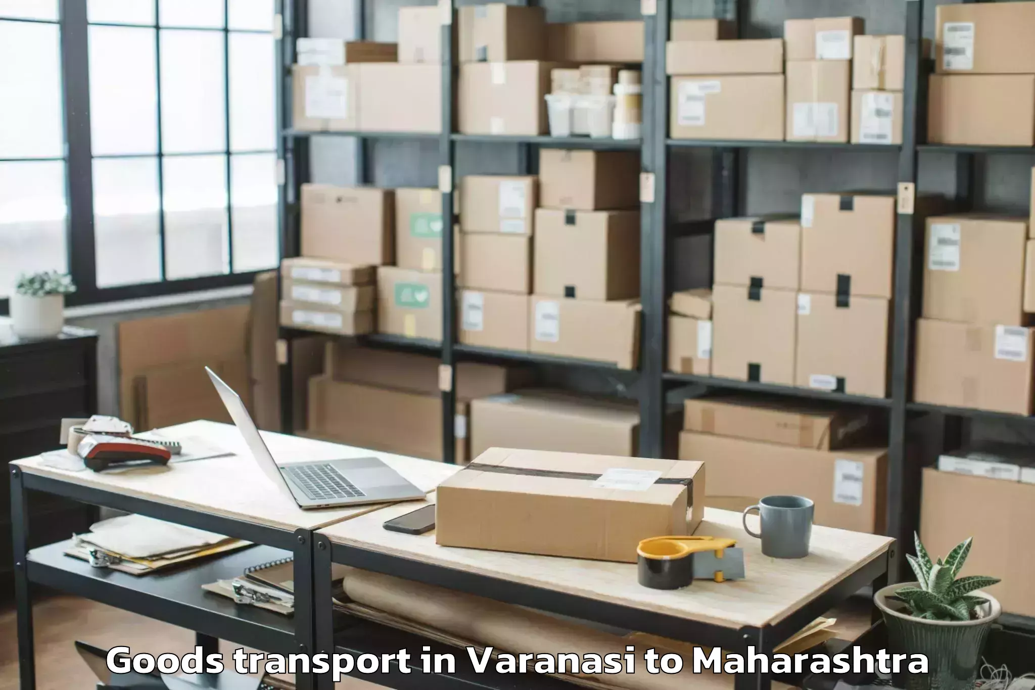 Professional Varanasi to Tirora Goods Transport